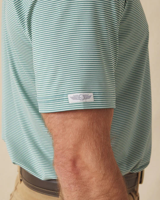 Peninsula Stripe Polo - Celery
