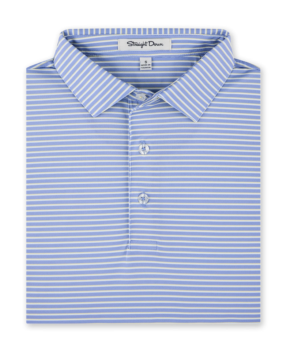 Channel Stripe Polo - Club Blue