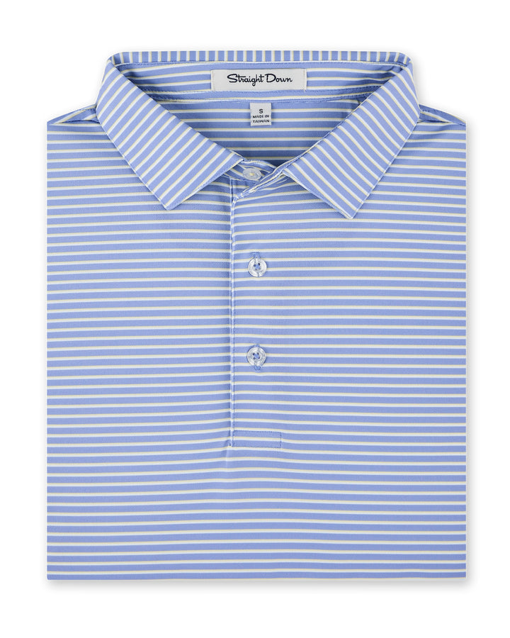 Channel Stripe Polo - Bellflower