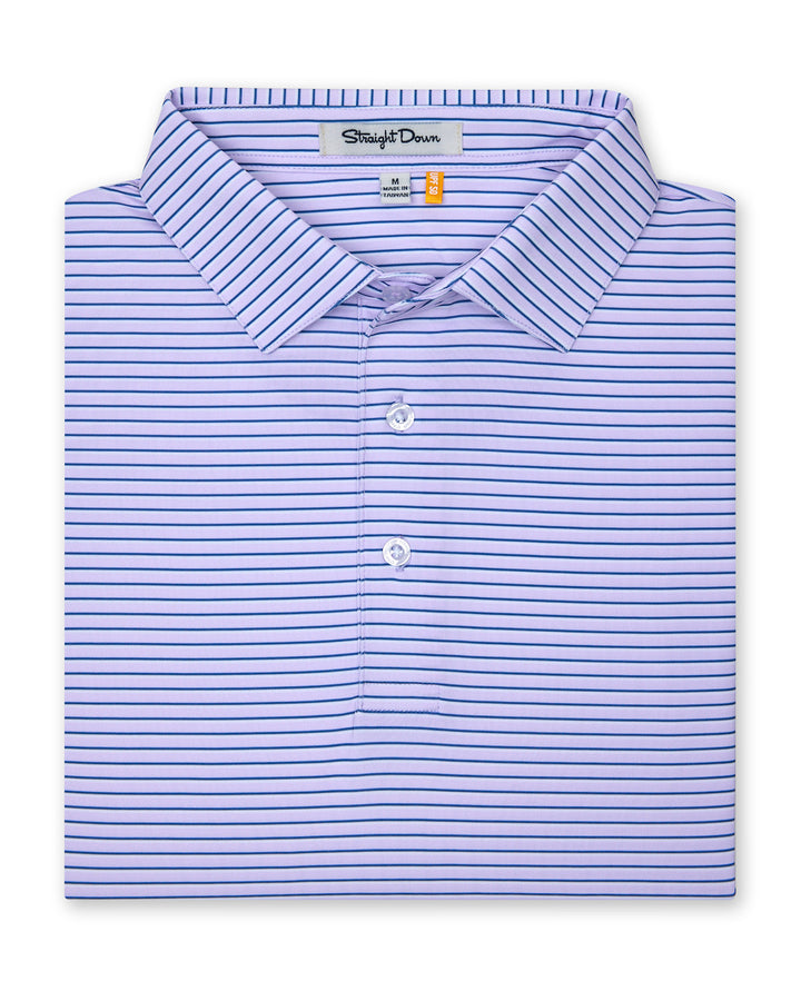 Channel Stripe Polo - Lilac