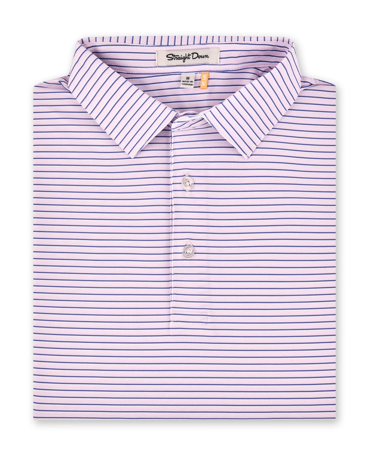 Channel Stripe Polo - Lilac / Tidal