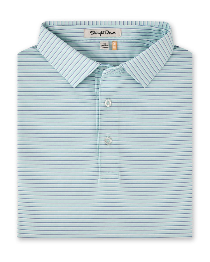 Channel Stripe Polo - Mint Tea