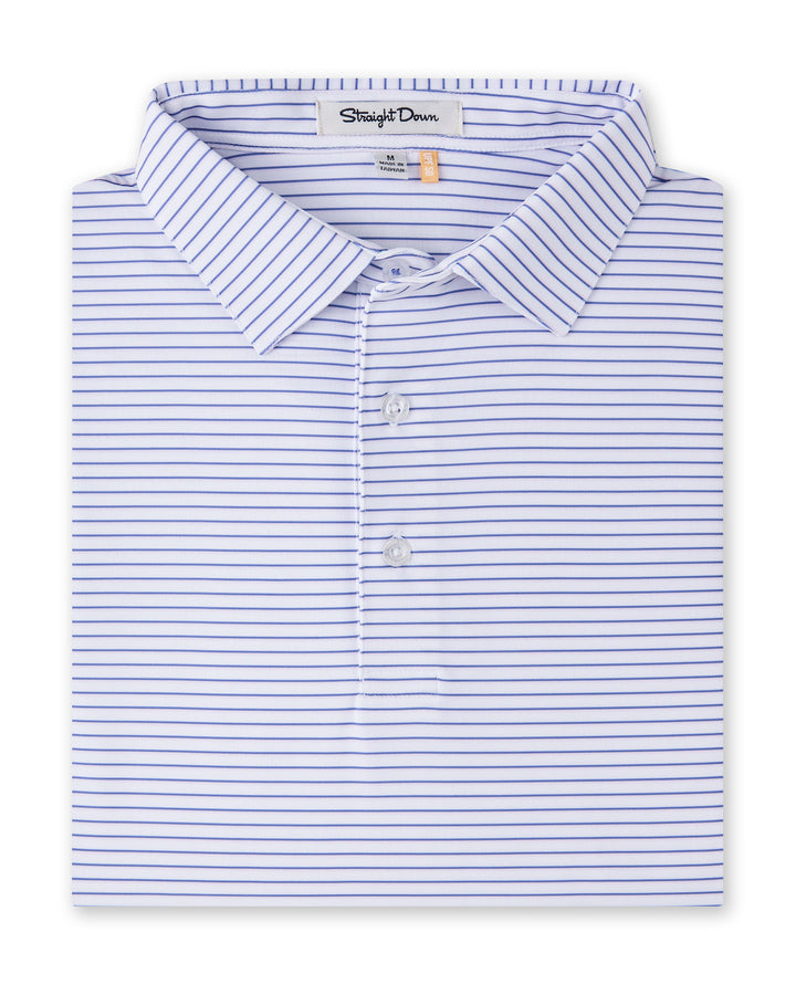Channel Stripe Polo - White