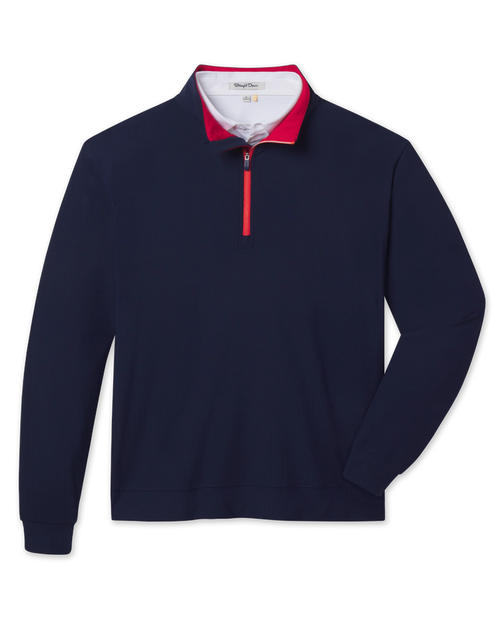 Bel Air Quarter Zip - New Indigo / Flag Red