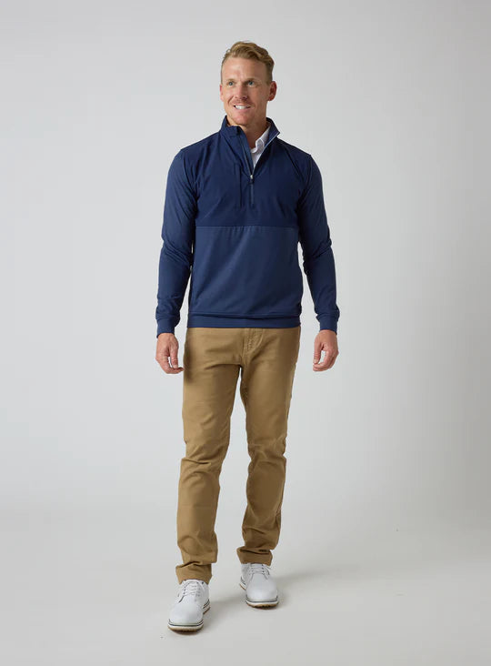 Harding Hybrid Quarter Zip - New Indigo