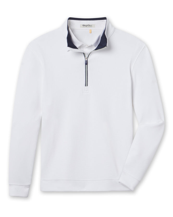 Warren Quarter Zip - White
