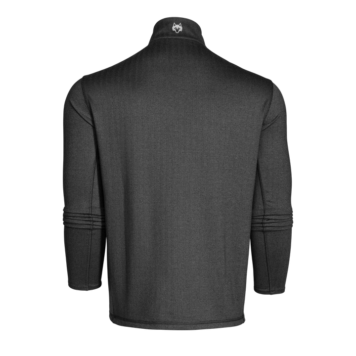 Herringbone Tate Quarter Zip - Black Herringbone