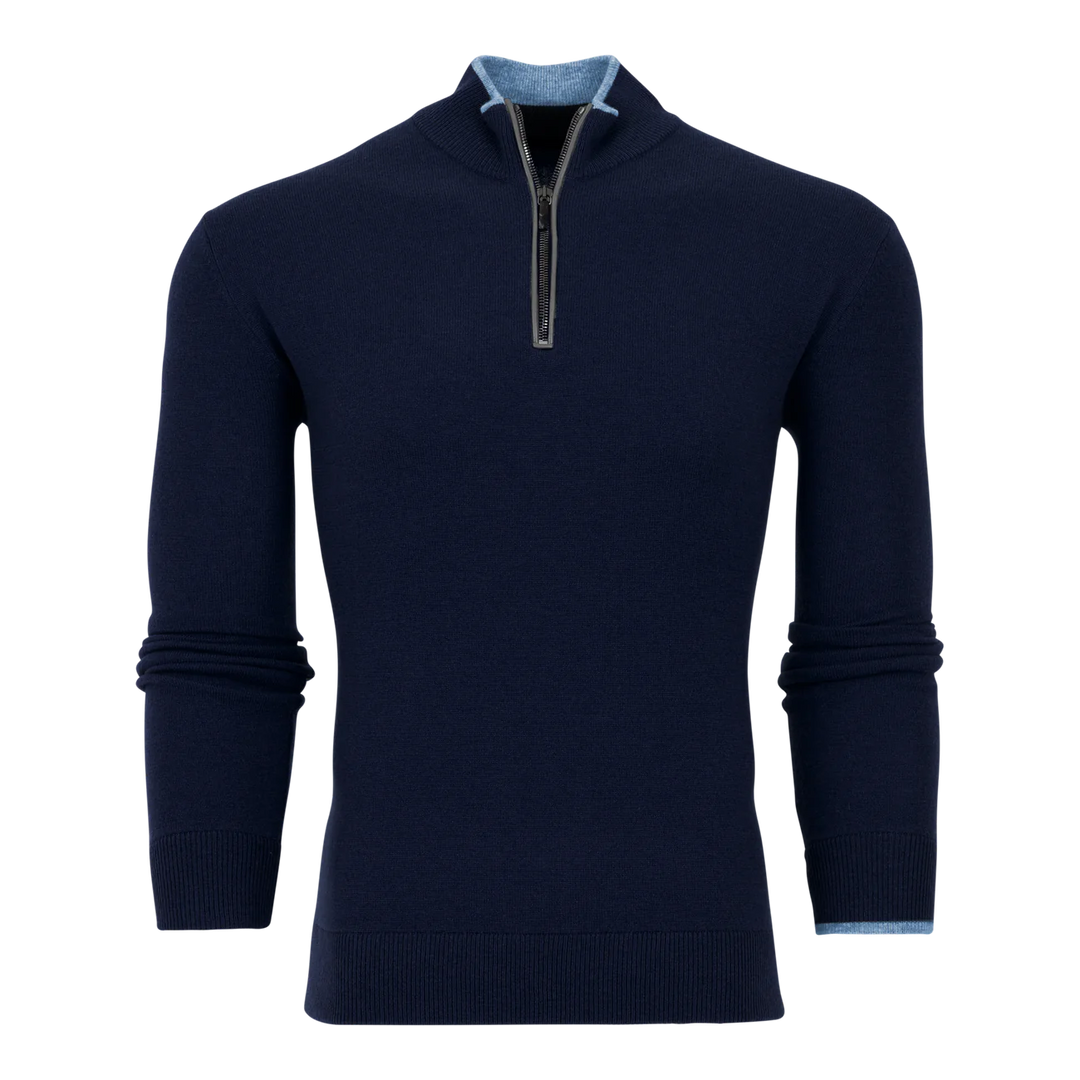 Sebonack 1/4 Zip Sweater - Maltese Blue