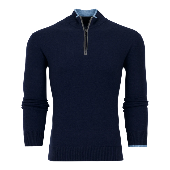 Sebonack 1/4 Zip Sweater - Maltese Blue