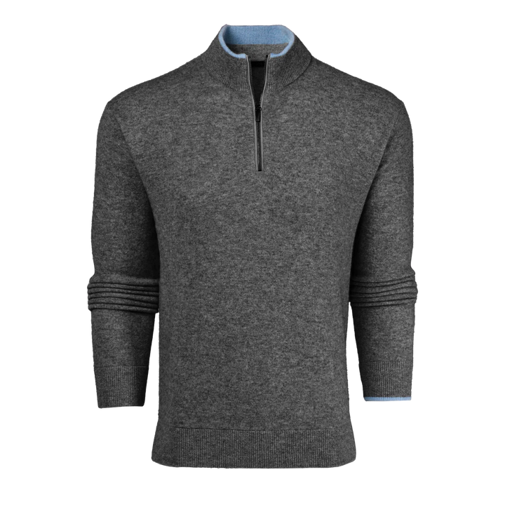 Sebonack 1/4 Zip Sweater - Dark Grey Heather