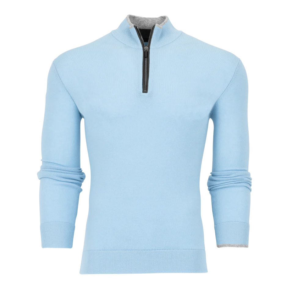 Sebonack 1/4 Zip Sweater - Wolf Blue
