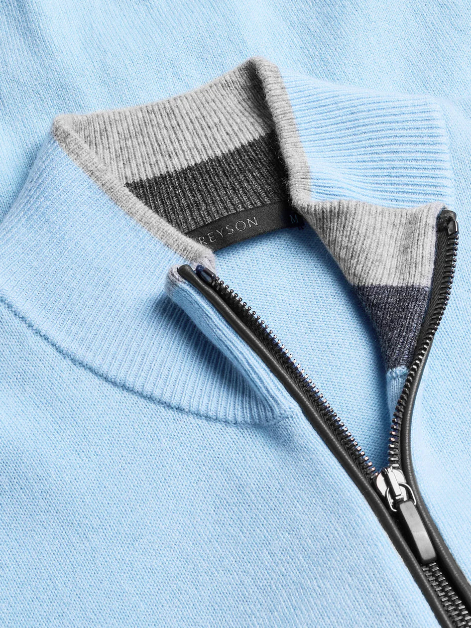 Sebonack 1/4 Zip Sweater - Wolf Blue