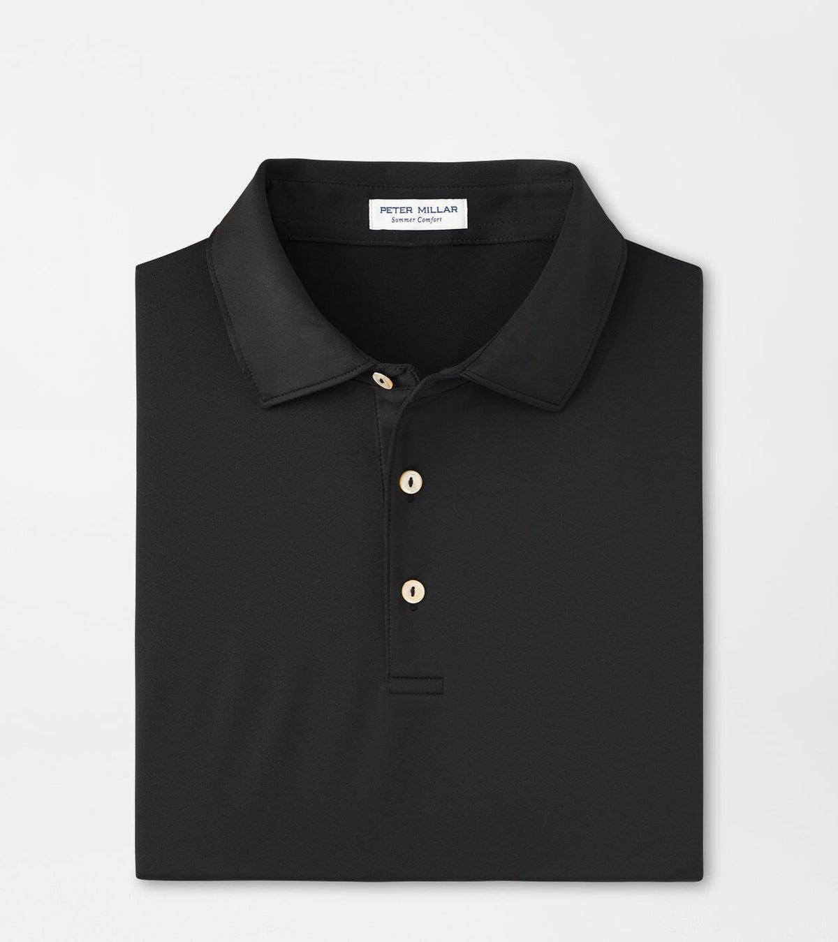 Solid Performance Jersey Polo - Black