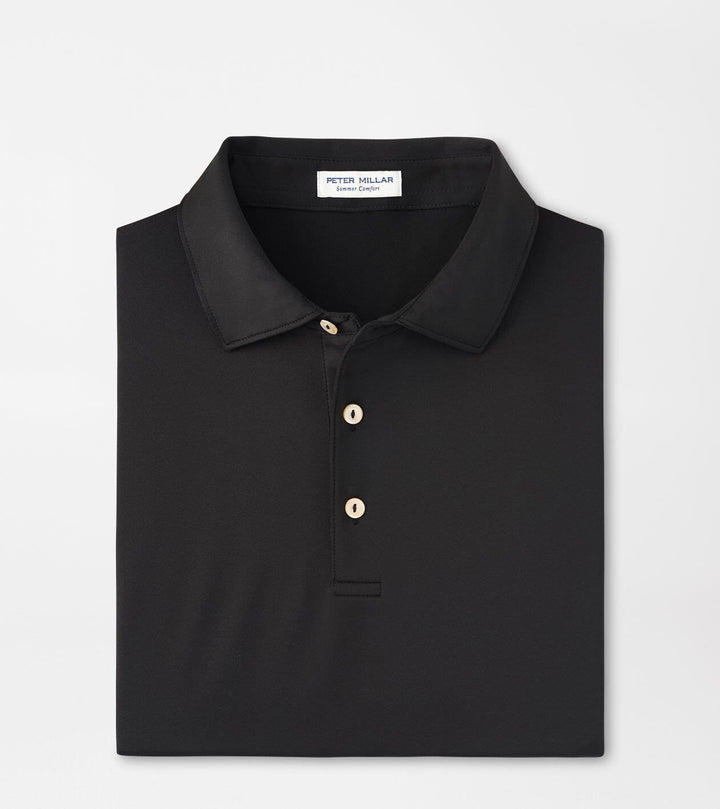 Solid Performance Jersey Polo - Black