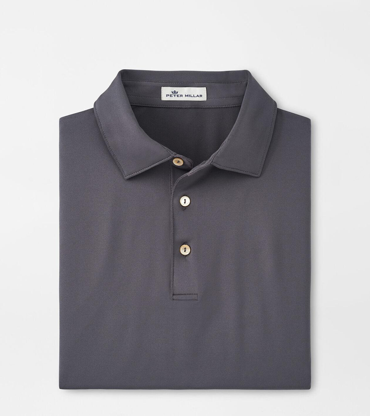 Solid Performance Jersey Polo - Iron