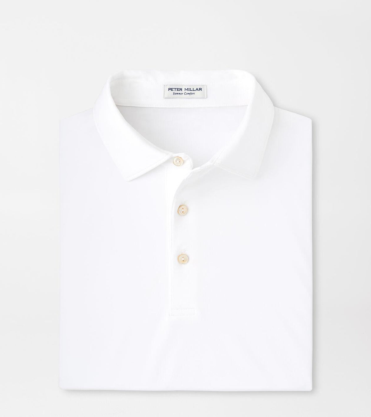 Solid Performance Jersey Polo - White