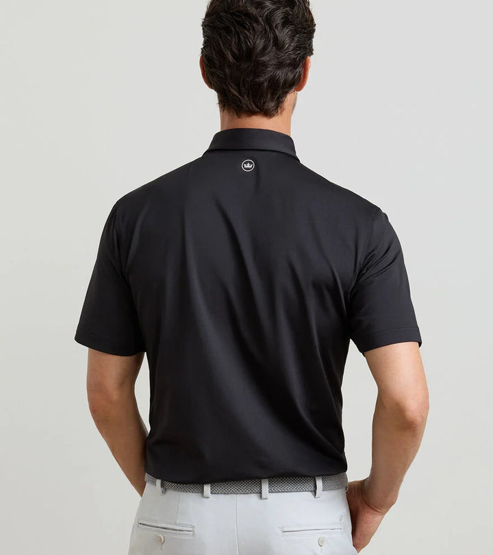 Solid Performance Jersey Polo - Black