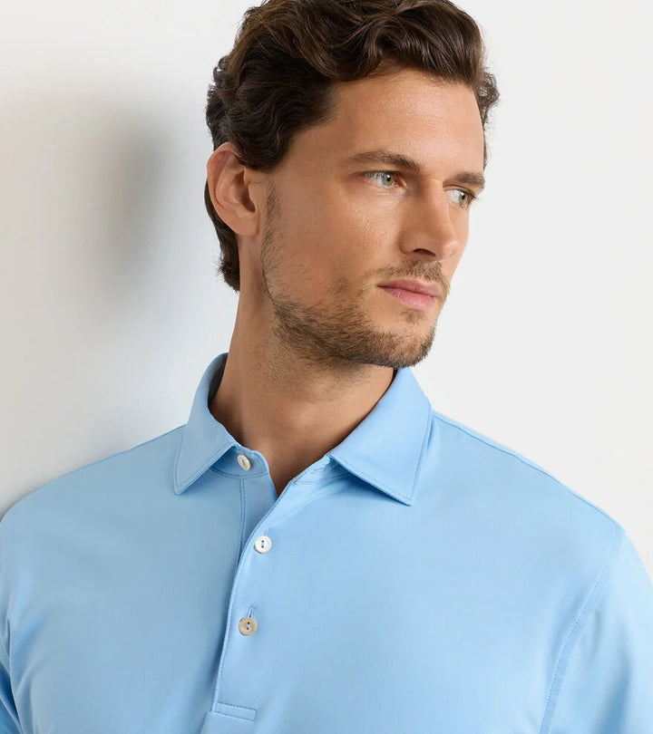 Solid Performance Jersey Polo - Cottage Blue