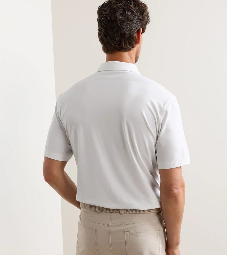 Solid Performance Jersey Polo - White