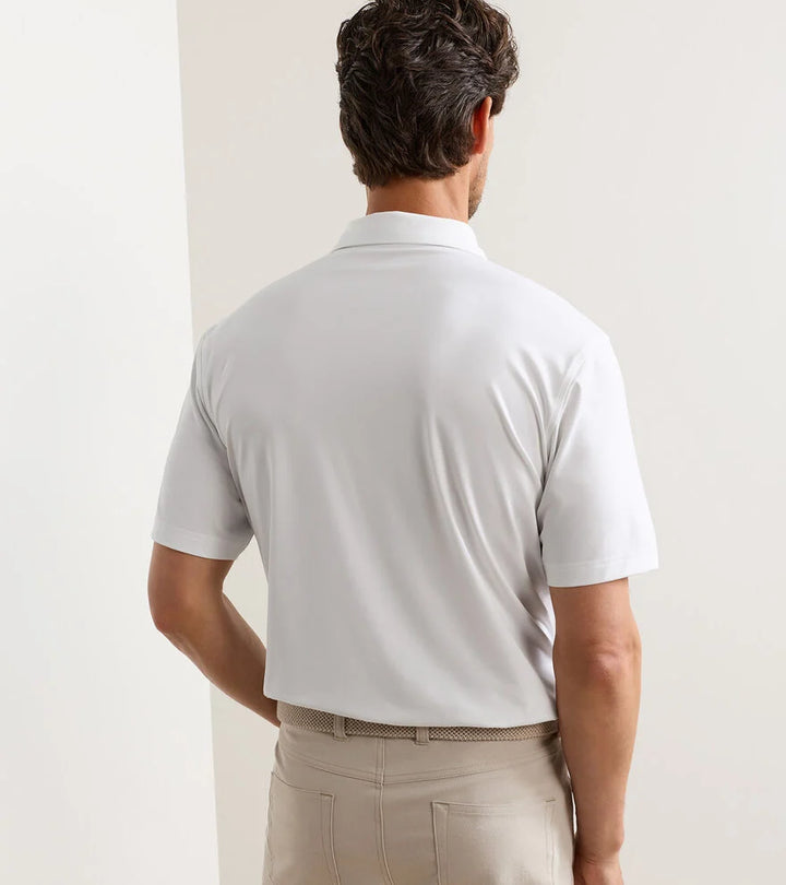 Solid Performance Jersey Polo - White