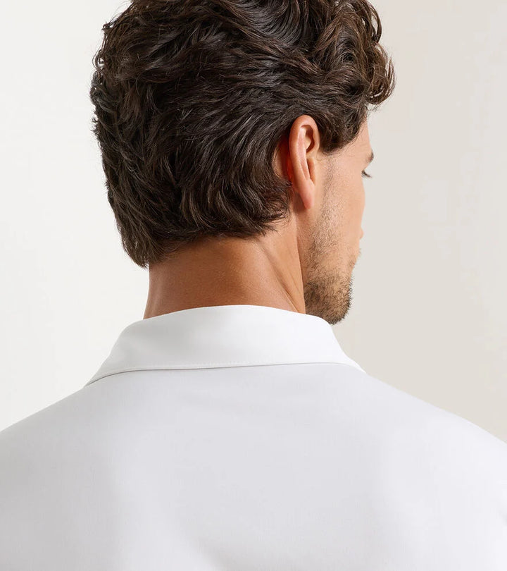 Solid Performance Jersey Polo - White