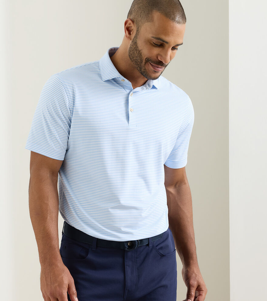 Hales Performance Jersey Polo - Cottage Blue