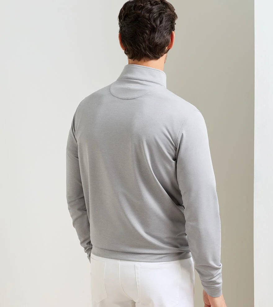 Perth Melange Performance Quarter-Zip - Gale Grey