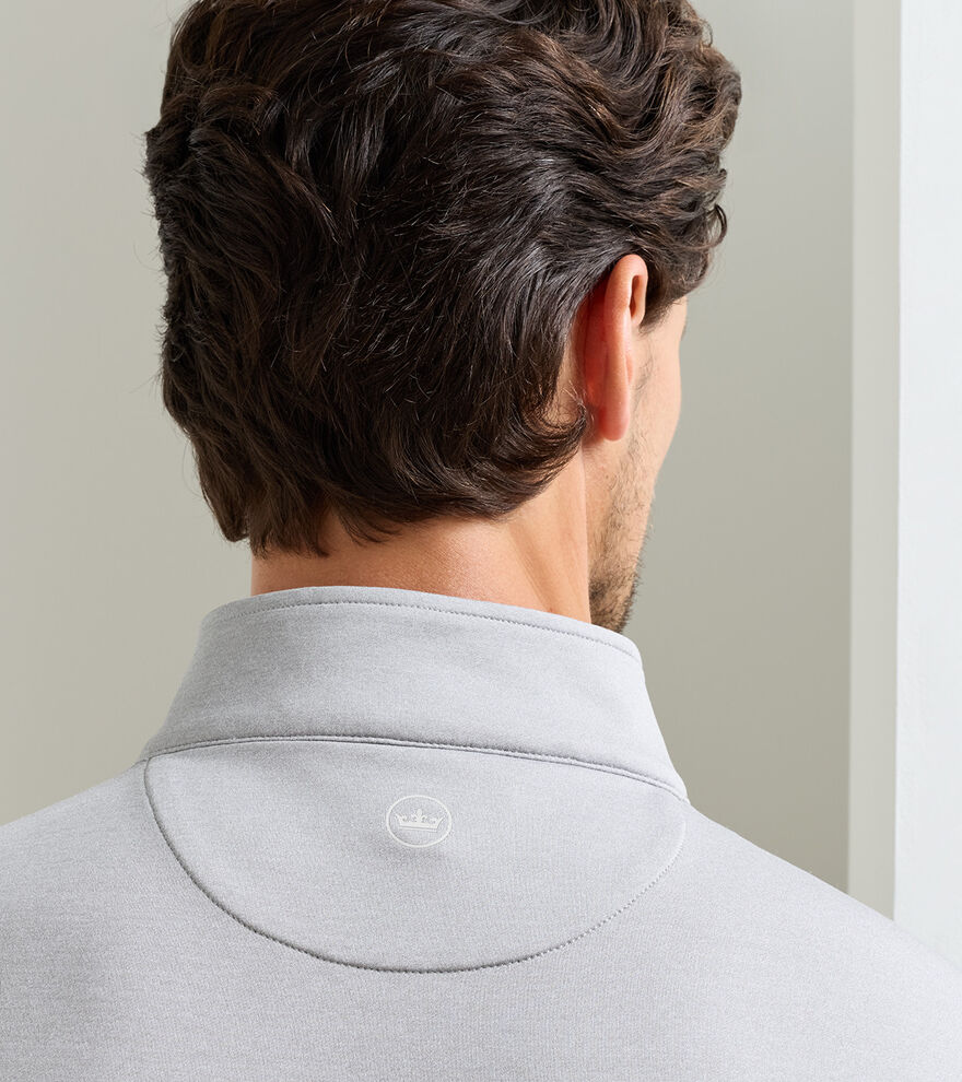 Perth Melange Performance Quarter-Zip - Gale Grey