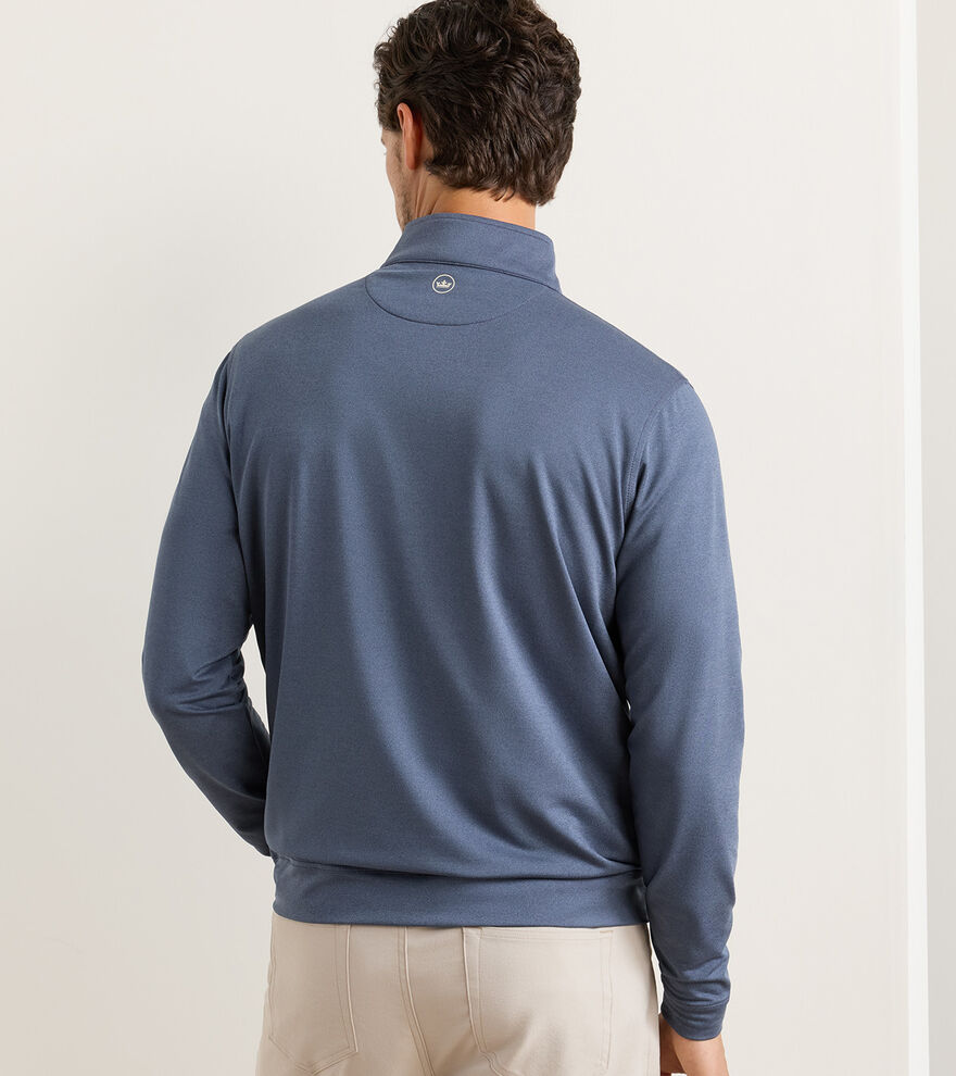 Perth Melange Performance Quarter-Zip - Navy