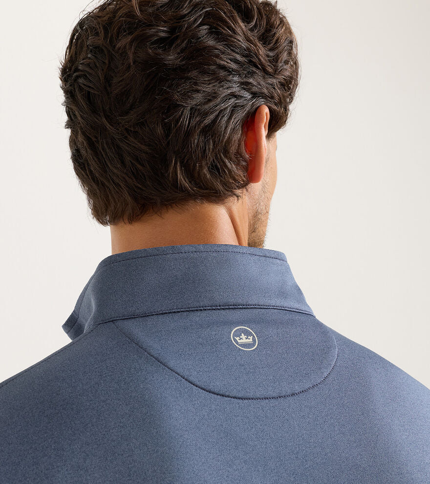 Perth Melange Performance Quarter-Zip - Navy
