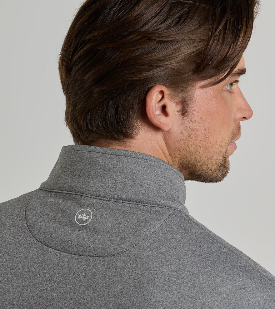 Perth Melange Performance Quarter-Zip - Smoke
