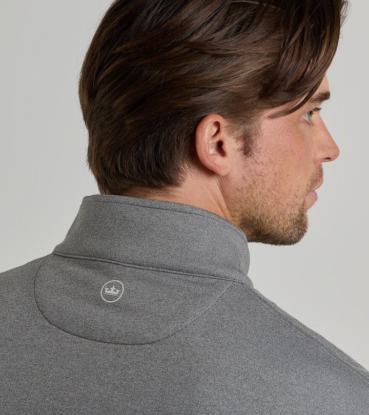 Perth Melange Performance Quarter-Zip - Smoke