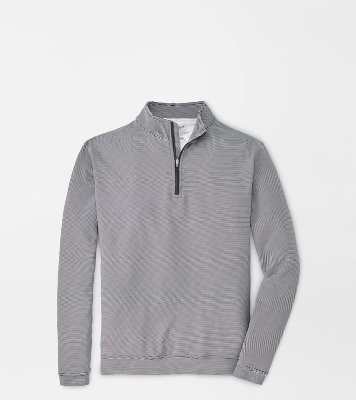 Perth Sugar Stripe Performance Quarter-Zip - Iron/White