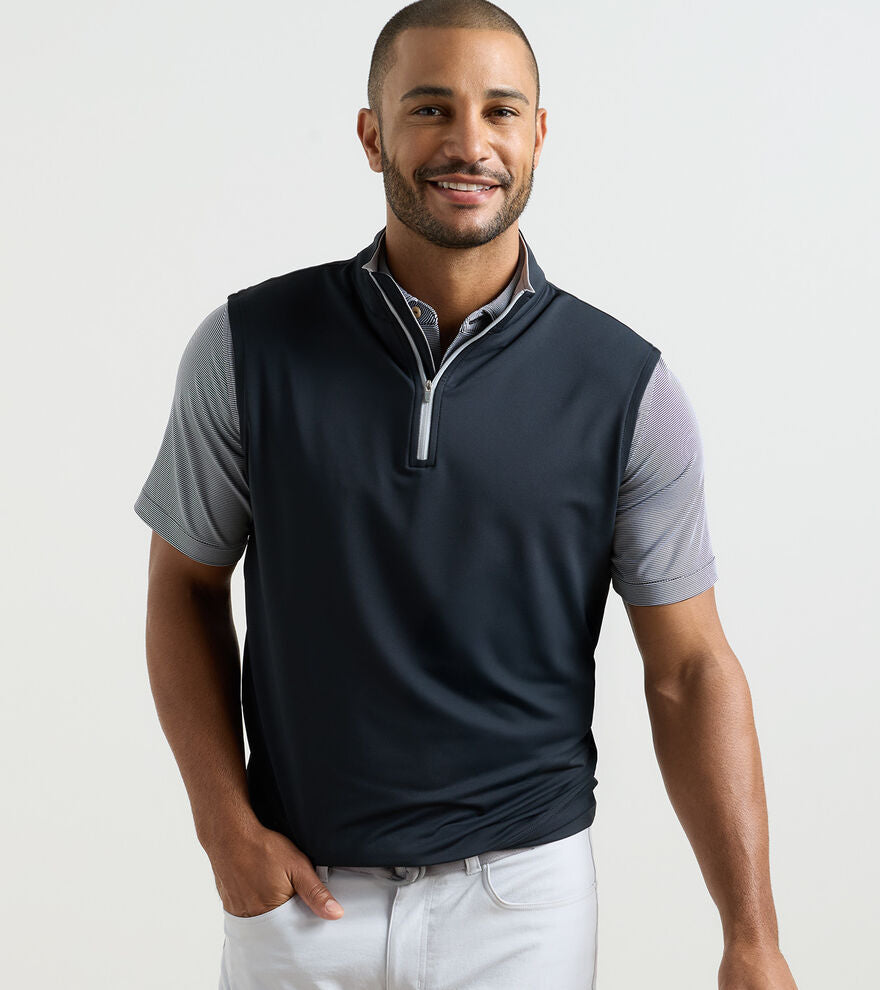 Galway Performance Quarter-Zip Vest - Black