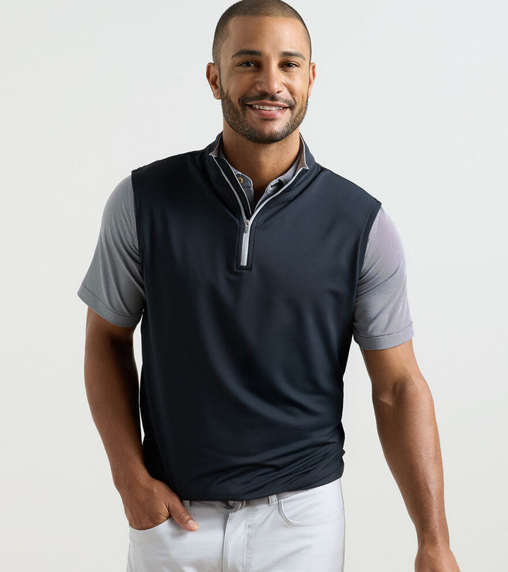 Galway Performance Quarter-Zip Vest - Black
