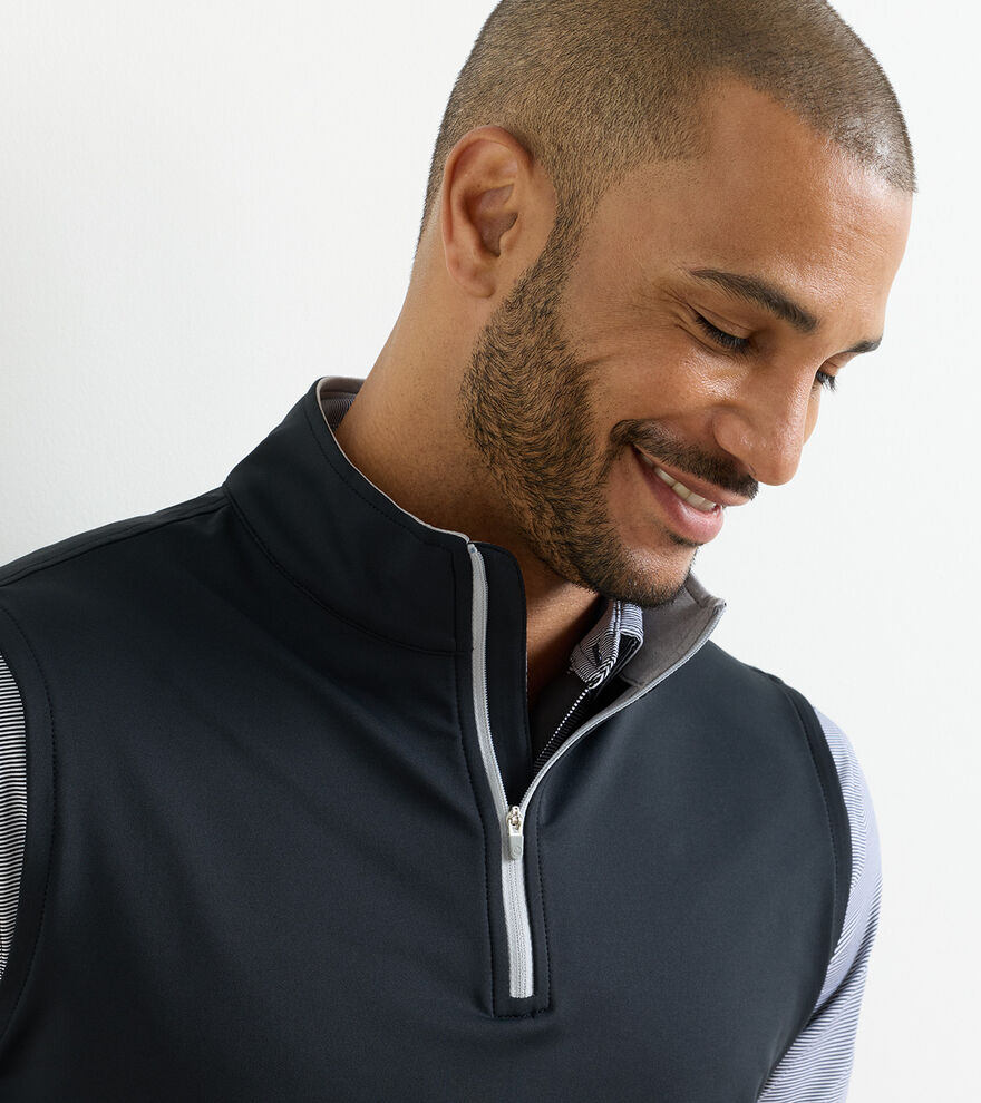 Galway Performance Quarter-Zip Vest - Black