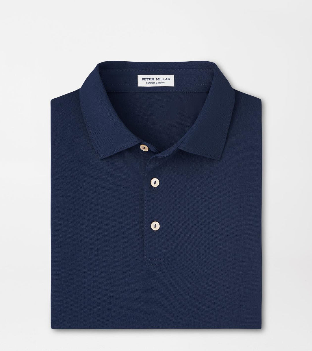 Solid Performance Mesh Polo - Navy