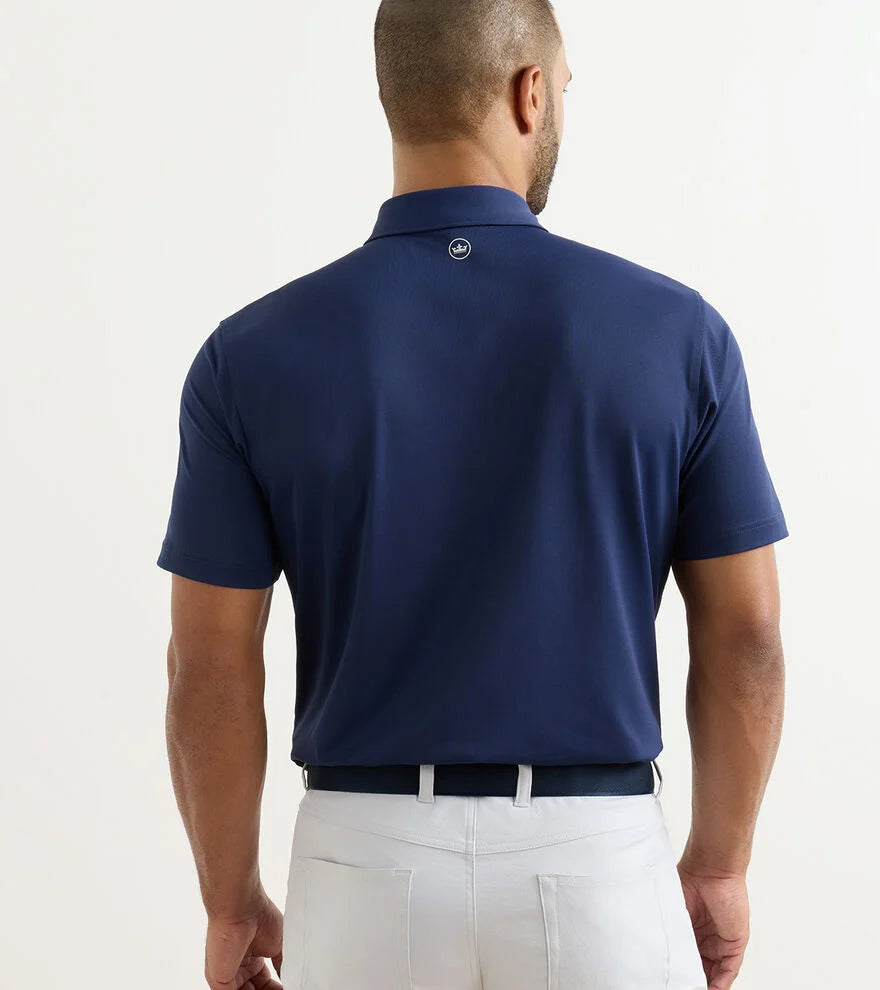 Solid Performance Mesh Polo - Navy