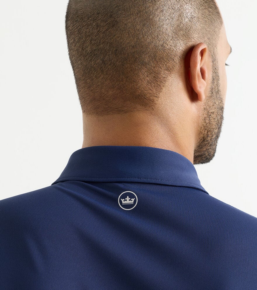 Solid Performance Mesh Polo - Navy