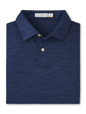 Featherweight Mélange Polo - Navy