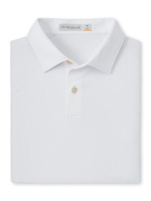 Featherweight Mélange Polo - White
