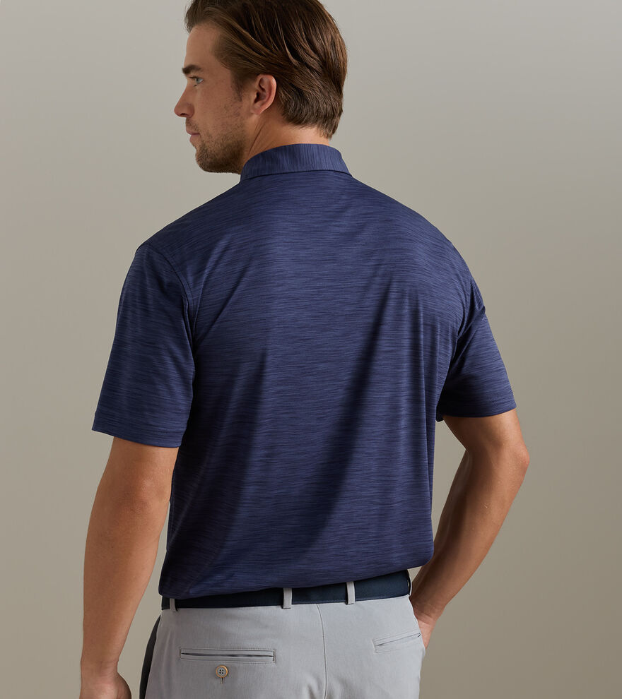 Featherweight Mélange Polo - Navy