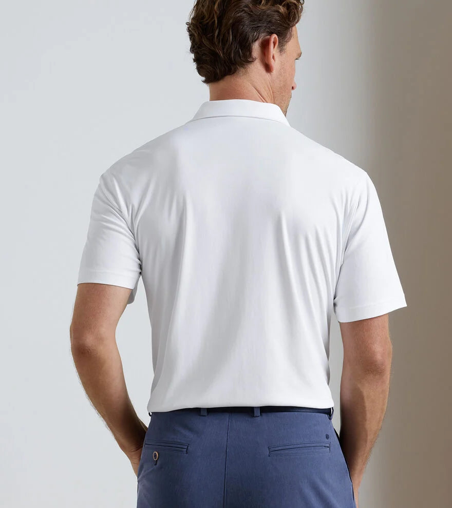 Featherweight Mélange Polo - White