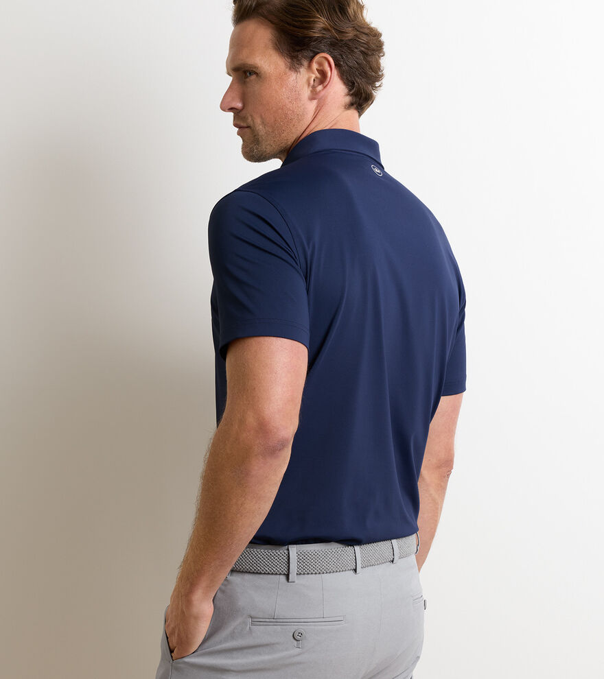 Solid Performance Jersey Polo - Navy