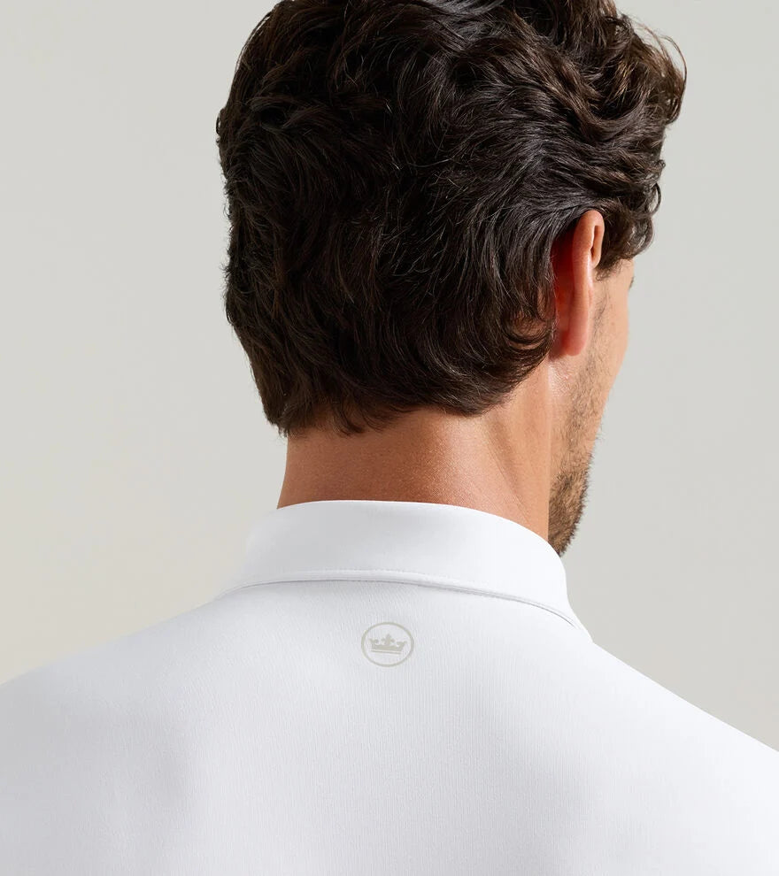 Solid Performance Jersey Polo - White