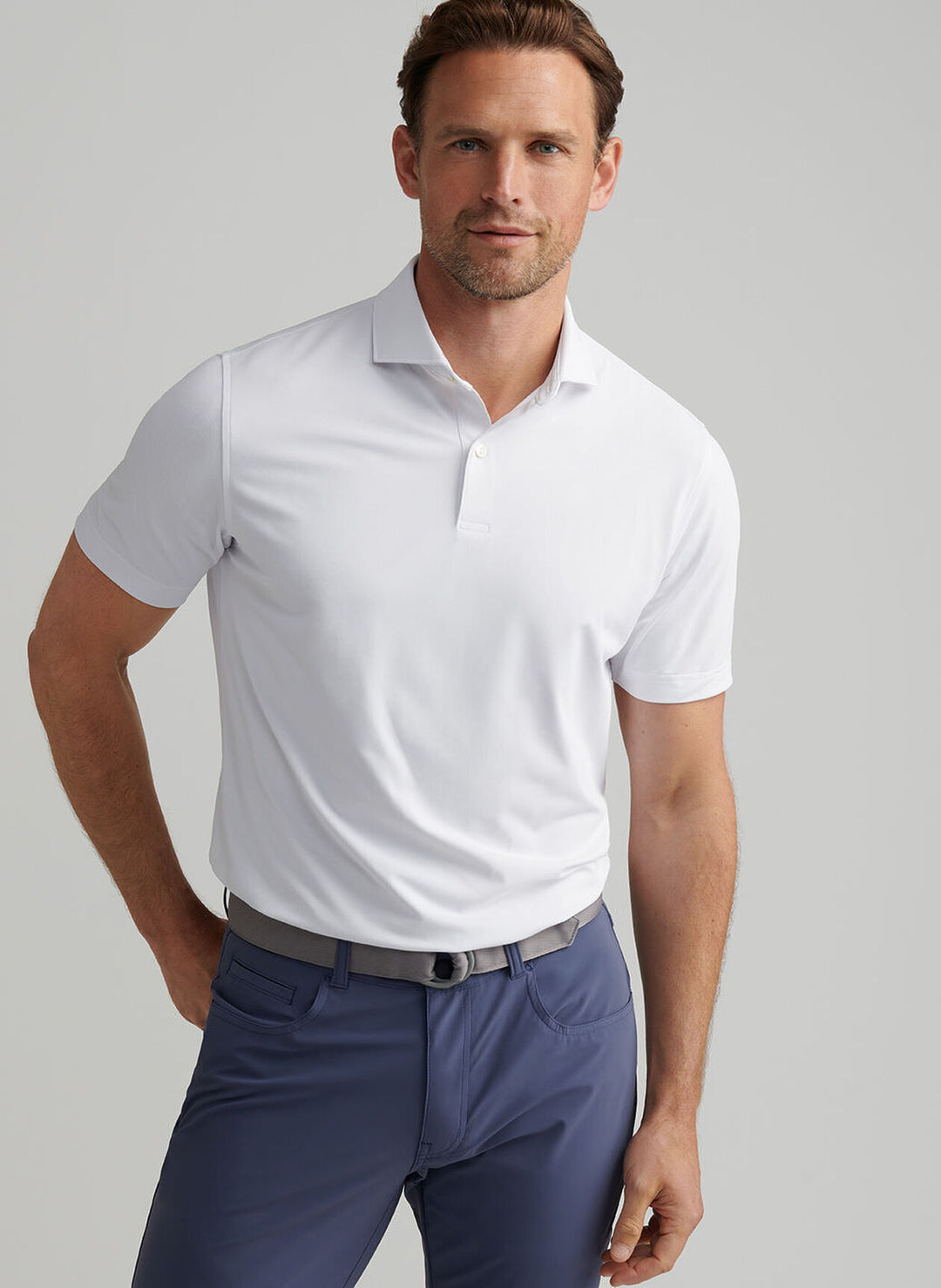 Soul Performance Mesh Polo - White