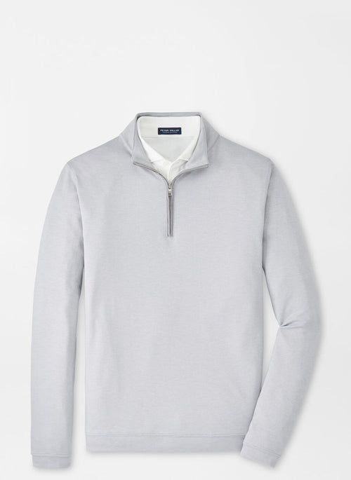 Albatross Cotton-Blend Pique Quarter-Zip - Gale Grey