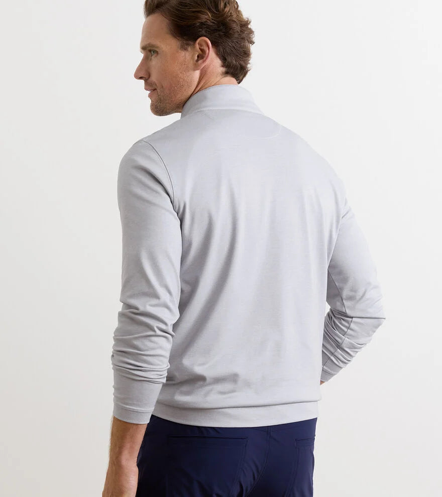Albatross Cotton-Blend Pique Quarter-Zip - Gale Grey