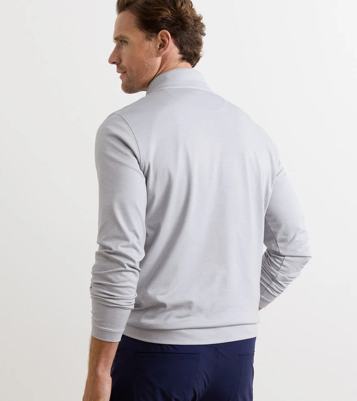 Albatross Cotton-Blend Pique Quarter-Zip - Gale Grey