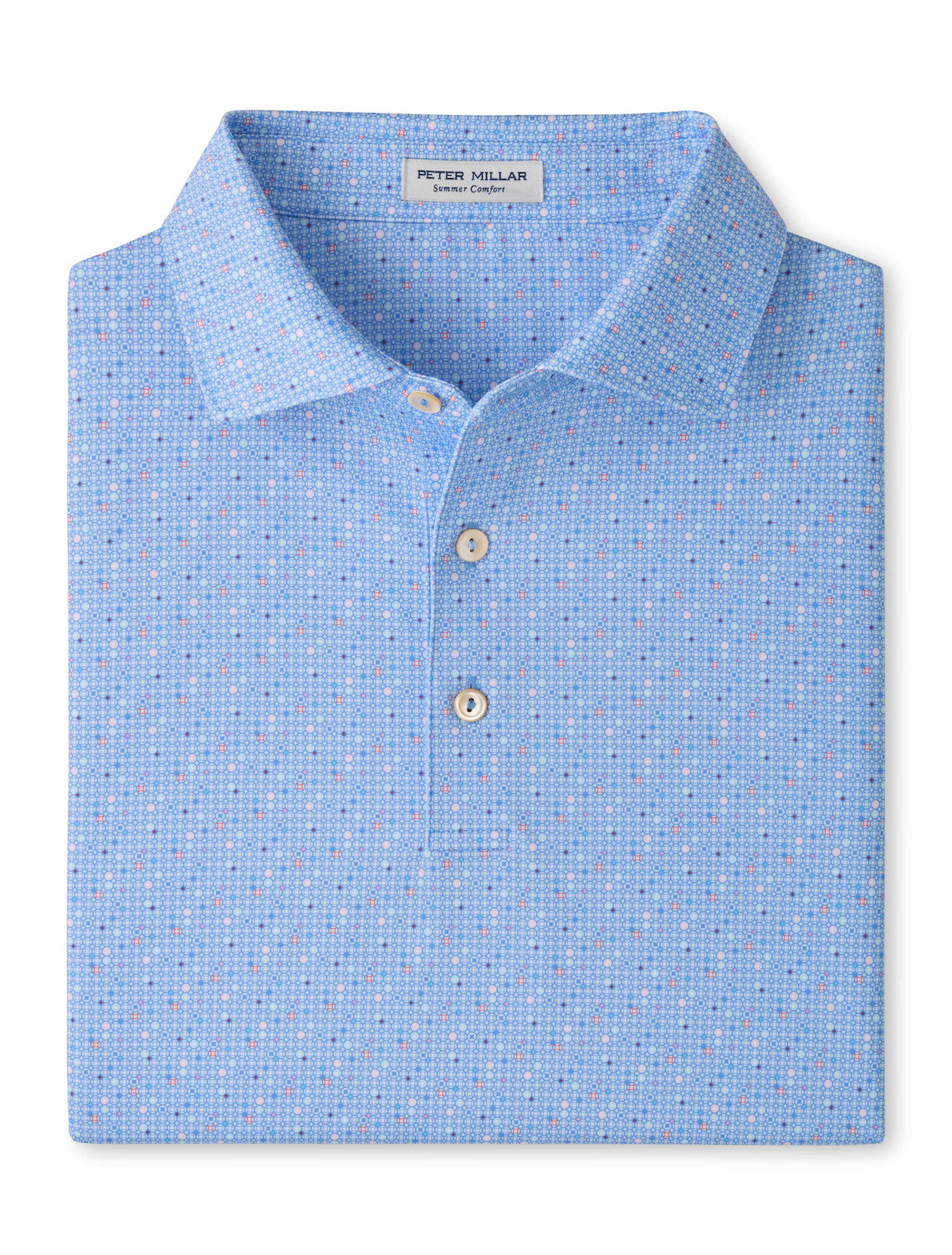 Rivington Performance Jersey Polo - Sean Self Collar - Estate Blue